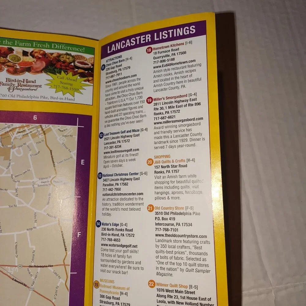 2013 Central Pennsylvania Map W/Attractions-Entertainment & Dining - Lancaster